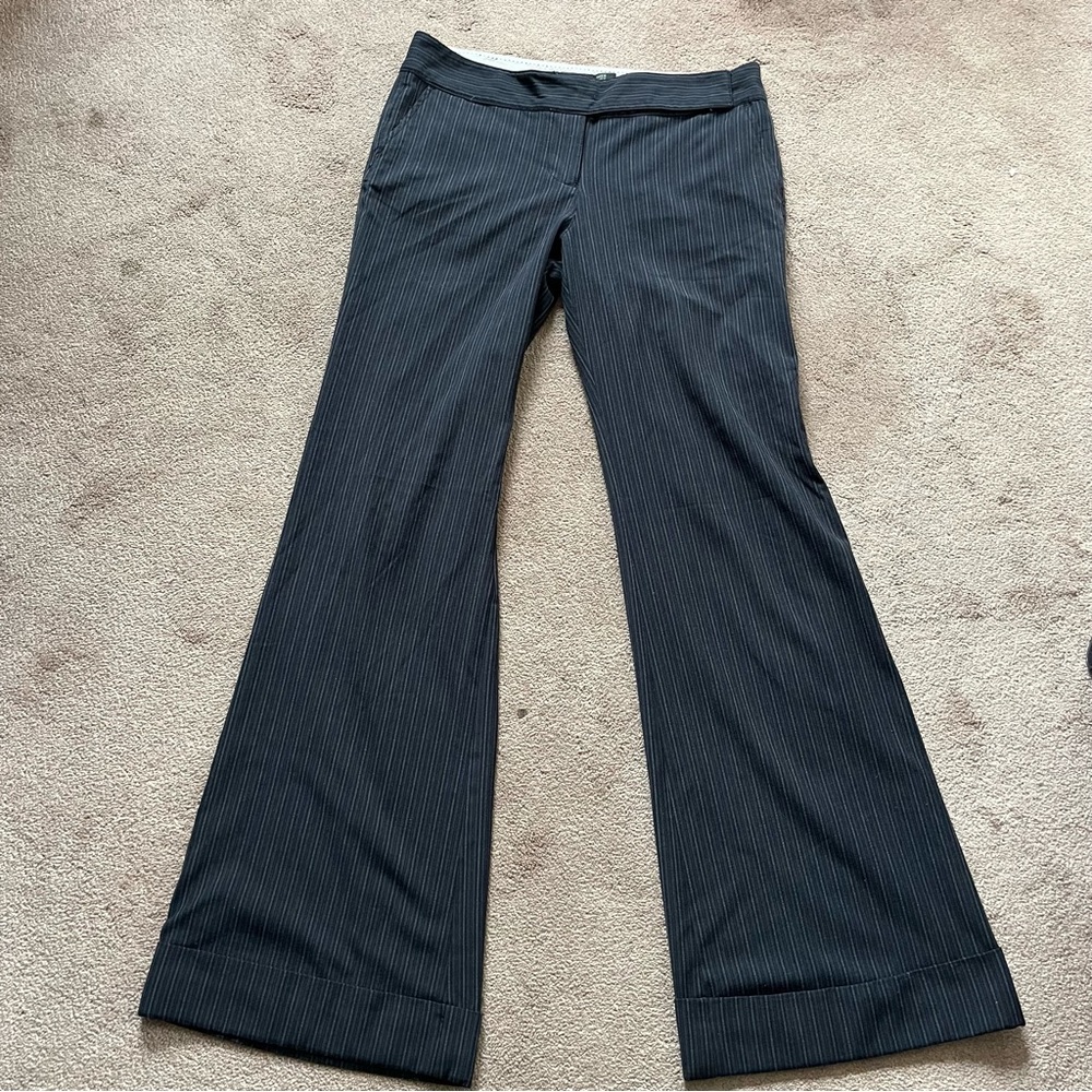 Old Navy Stretch Women’s Striped Cuffed Wide Leg Pants Size 6 Regular